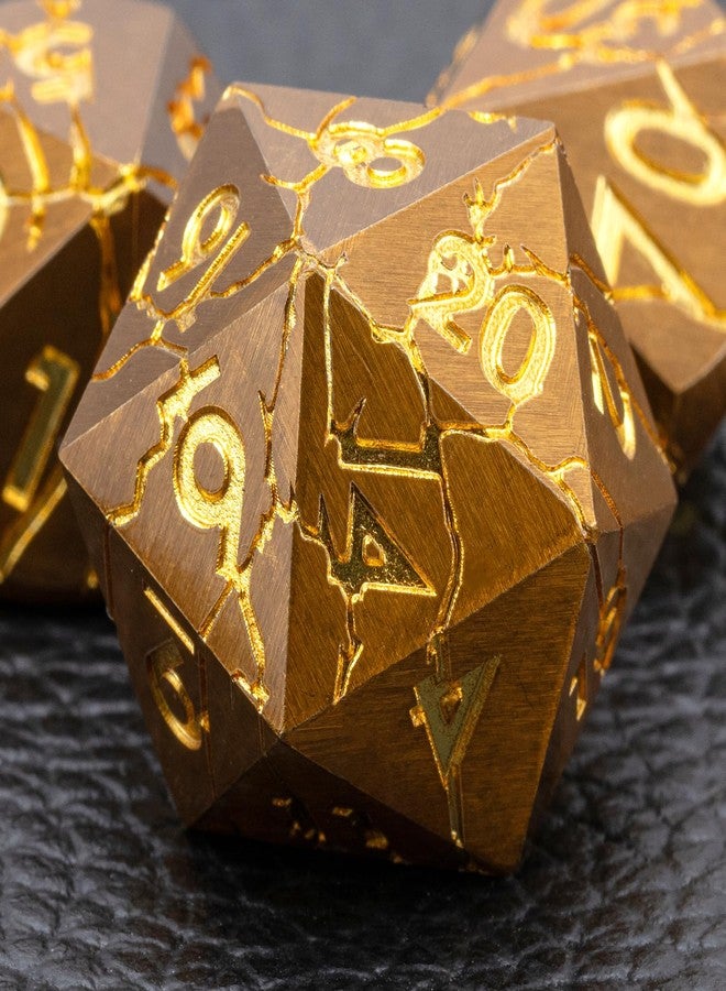 weyano Dungeons and Dragons Dice Metal Dice Set with Gift Case, Polyhedral Dice Set for RPG D&D RPG Tabletop Games Dice Set - Image 1